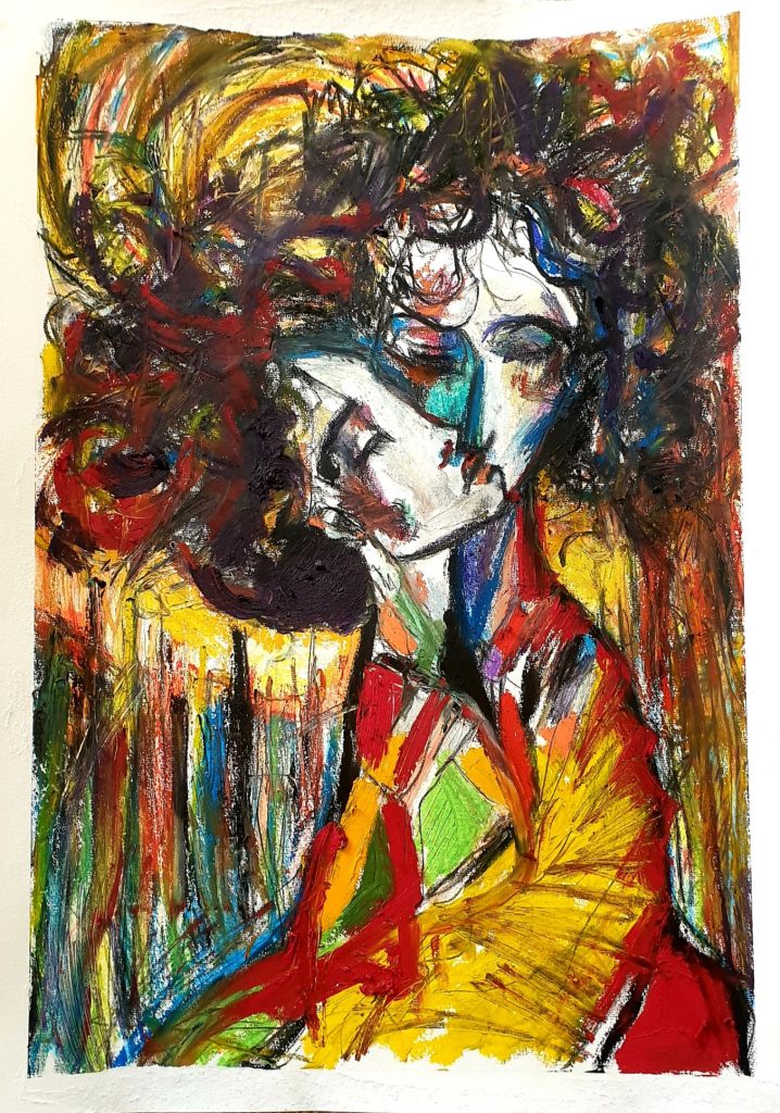 Selosse Art — peinture à l’huile, pastel, sanguine et pierre noire sur papier A2 (420×594 mm) par Jérôme Selosse, artiste peintre expressionniste à Bruxelles.