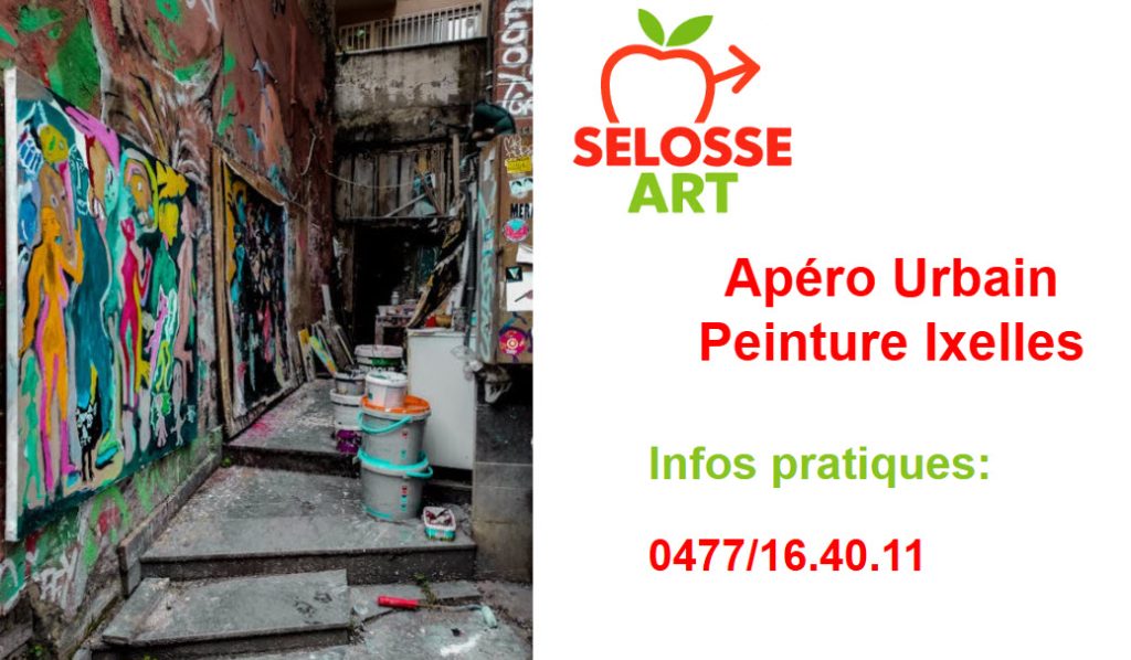 Apéro peinture urbain dans un atelier artistique à Ixelles, Bruxelles