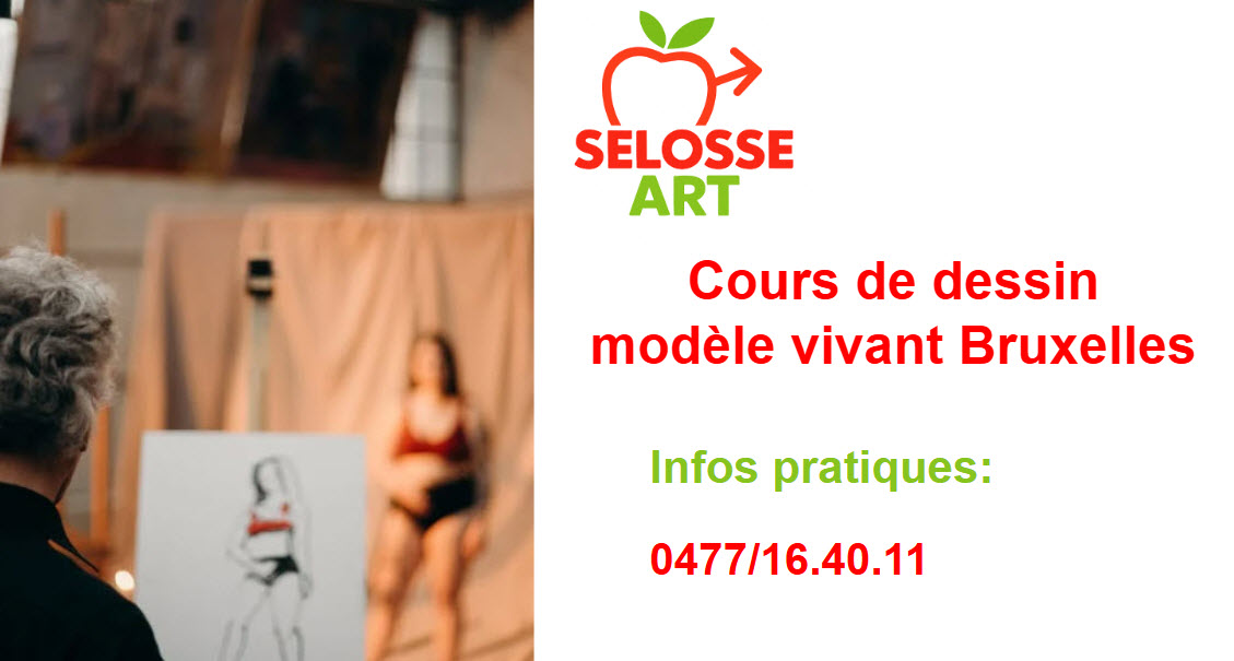 Cours de dessin d'après modèle vivant à Bruxelles et Ixelles
