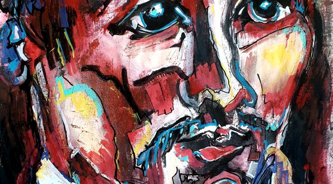 Portrait expressif coloré : L&rsquo;Homme au Regard Profond