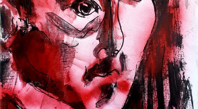 Portrait Expressif Rouge : L&rsquo;Intensité du Regard