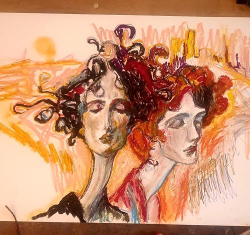 peinture-huile-pastel-pierre-noire-A1-papier-220gr